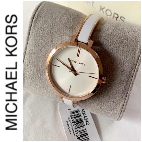 NWT authentic MK Jaryn Quartz White Dial Watch - Picture 7 of 7
